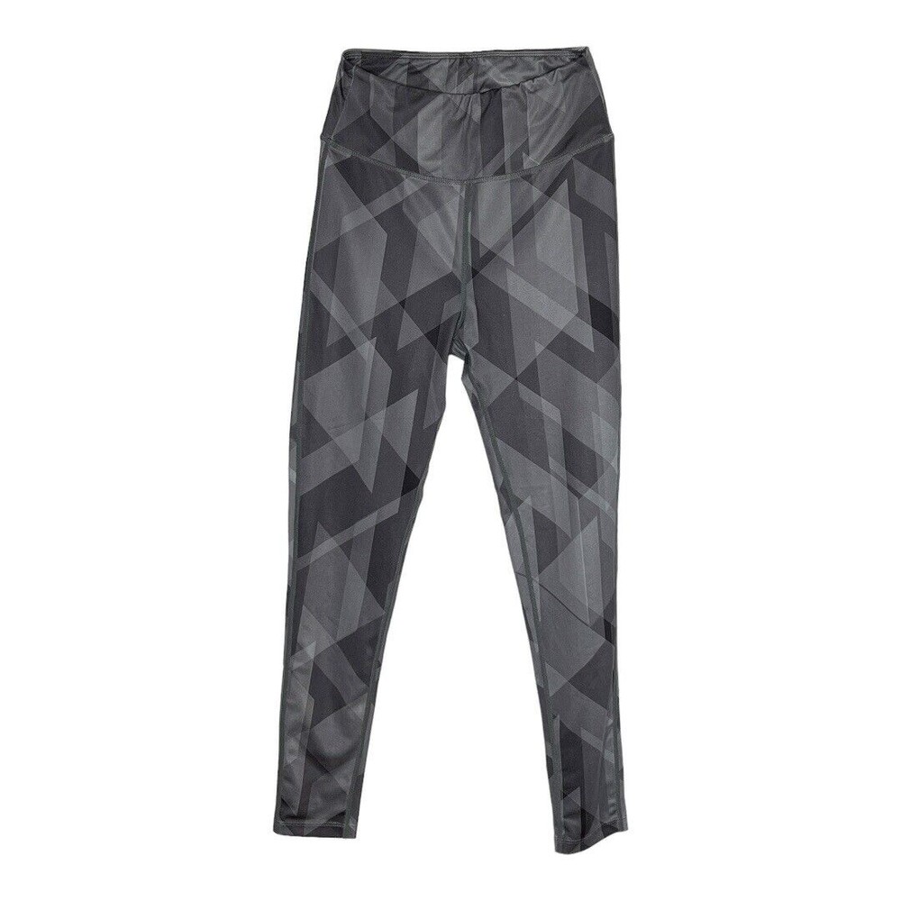 Orangetheory Leggings Gray Geometric Print Crop Length Skinny‎ Leg Fitted